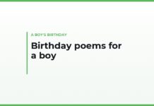 Birthday poems for a boy — short rhymes by age, from Mom and Dad, from grandparents, and longer verses to read out at the party